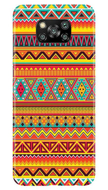 Zigzag line pattern Mobile Back Case for Poco X3 (Design - 4)