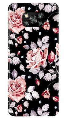 Pink rose Mobile Back Case for Poco X3 Pro (Design - 12)