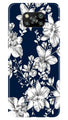White flowers Blue Background Case for Poco X3