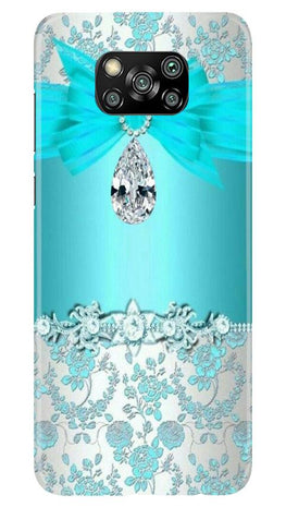 Shinny Blue Background Case for Poco X3