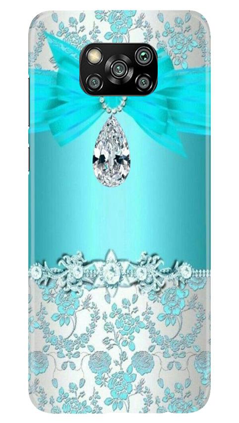 Shinny Blue Background Case for Poco X3 Pro