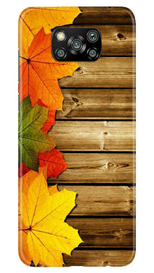 Wooden look3 Mobile Back Case for Poco X3 (Design - 61)