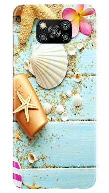 Sea Shells Mobile Back Case for Poco X3 Pro (Design - 63)