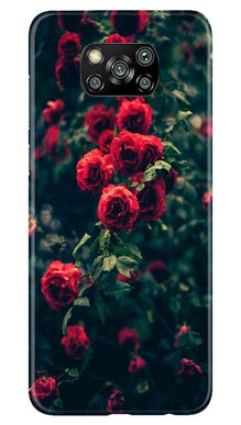 Red Rose Mobile Back Case for Poco X3 Pro (Design - 66)