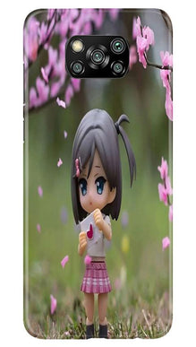 Cute Girl Mobile Back Case for Poco X3 (Design - 92)