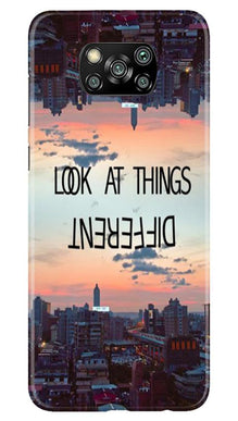 Look at things different Mobile Back Case for Poco X3 (Design - 99)