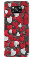 Red White Hearts Case for Poco X3 Pro  (Design - 105)