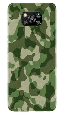 Army Camouflage Mobile Back Case for Poco X3 Pro  (Design - 106)