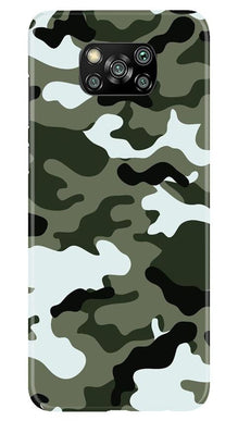 Army Camouflage Mobile Back Case for Poco X3 Pro  (Design - 108)
