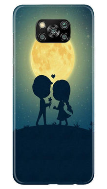 Love Couple Mobile Back Case for Poco X3  (Design - 109)
