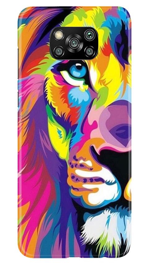 Colorful Lion Case for Poco X3(Design - 110)