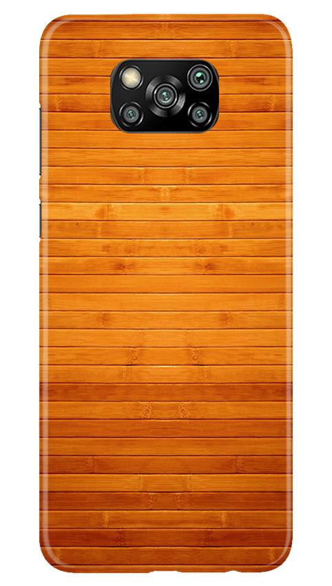 Wooden Look Case for Poco X3  (Design - 111)