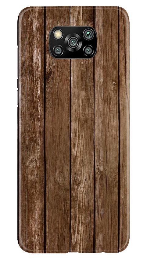 Wooden Look Case for Poco X3 Pro  (Design - 112)