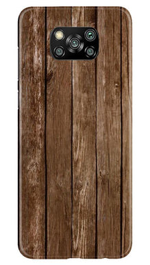 Wooden Look Mobile Back Case for Poco X3 Pro  (Design - 112)