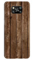 Wooden Look Case for Poco X3  (Design - 112)