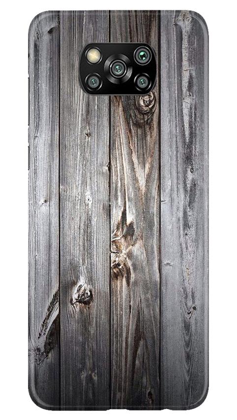Wooden Look Case for Poco X3  (Design - 114)