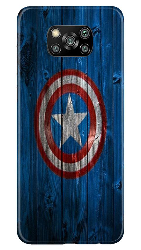 Captain America Superhero Case for Poco X3 Pro  (Design - 118)
