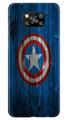 Captain America Superhero Mobile Back Case for Poco X3  (Design - 118)