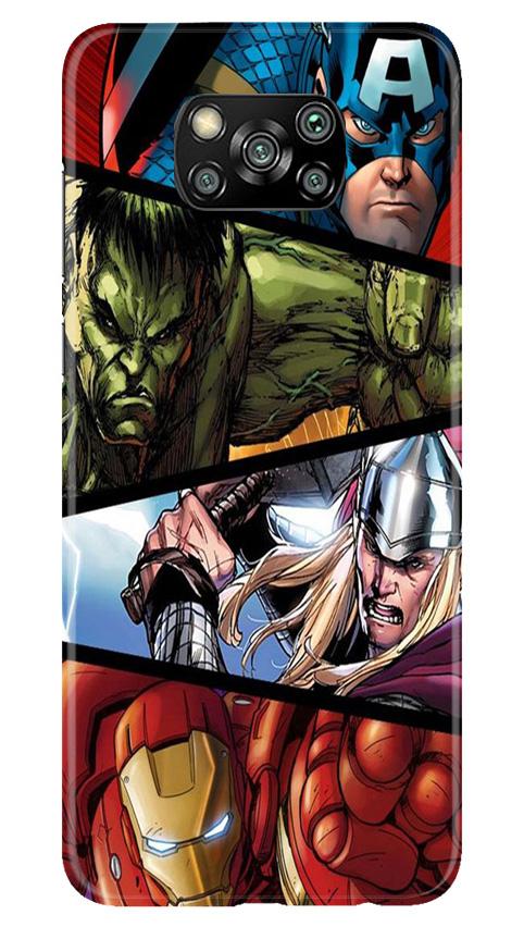 Avengers Superhero Case for Poco X3 Pro  (Design - 124)