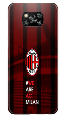 AC Milan Mobile Back Case for Poco X3 Pro  (Design - 155)