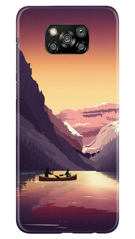 Mountains Boat Case for Poco X3 (Design - 181)