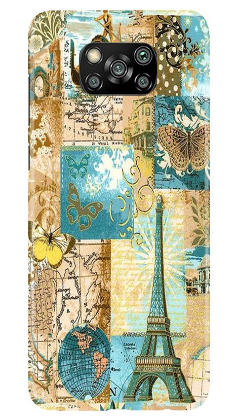 Travel Eiffel Tower Case for Poco X3 Pro (Design No. 206)