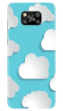 Clouds Mobile Back Case for Poco X3 (Design - 210)