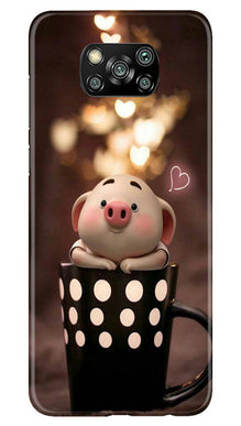 Cute Bunny Mobile Back Case for Poco X3 (Design - 213)