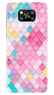 Pink Pattern Mobile Back Case for Poco X3 (Design - 215)