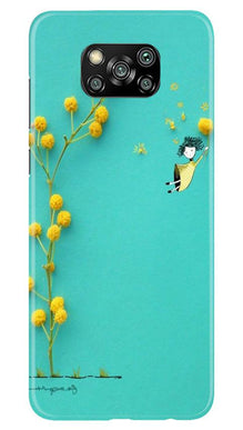 Flowers Girl Mobile Back Case for Poco X3 (Design - 216)