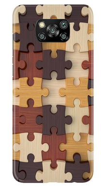 Puzzle Pattern Mobile Back Case for Poco X3 Pro (Design - 217)