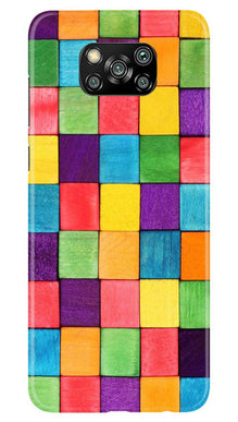 Colorful Square Mobile Back Case for Poco X3 (Design - 218)