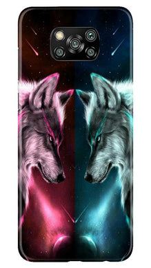 Wolf fight Mobile Back Case for Poco X3 Pro (Design - 221)