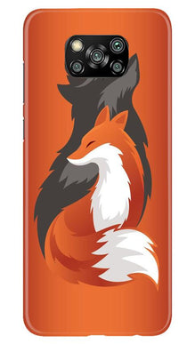 Wolf  Mobile Back Case for Poco X3 (Design - 224)