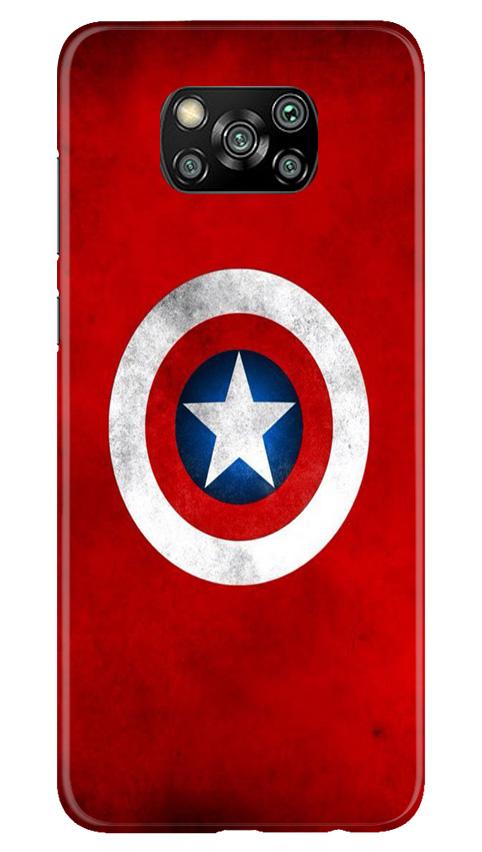 Captain America Case for Poco X3 (Design No. 249)
