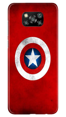 Captain America Mobile Back Case for Poco X3 (Design - 249)