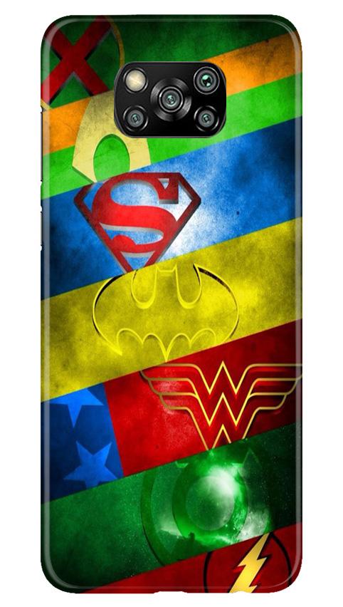 Superheros Logo Case for Poco X3 (Design No. 251)