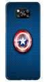 Captain America Shield Case for Poco X3 (Design No. 253)