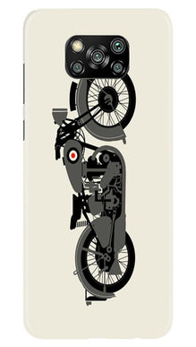 MotorCycle Mobile Back Case for Poco X3 Pro (Design - 259)