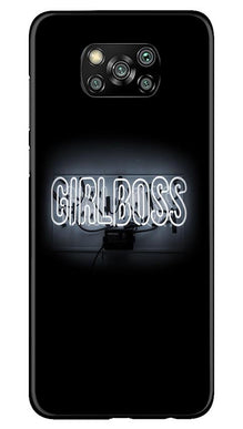Girl Boss Black Mobile Back Case for Poco X3 (Design - 268)