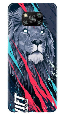 Lion Mobile Back Case for Poco X3 (Design - 278)