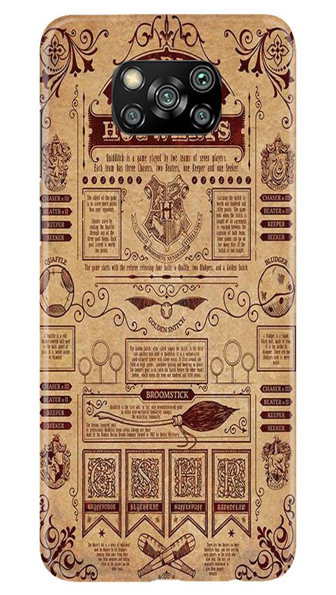 Hogwarts Mobile Back Case for Poco X3 (Design - 304)