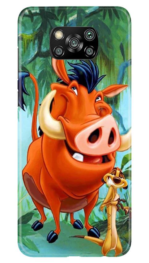 Timon and Pumbaa Mobile Back Case for Poco X3 (Design - 305)