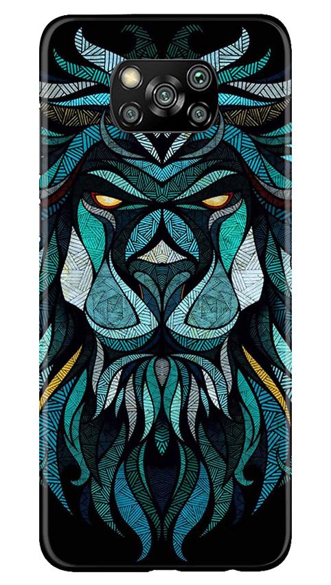 Lion Mobile Back Case for Poco X3 Pro (Design - 314)