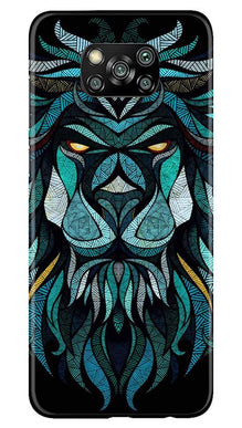Lion Mobile Back Case for Poco X3 (Design - 314)