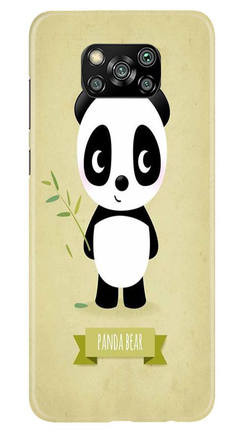 Panda Bear Mobile Back Case for Poco X3 (Design - 317)