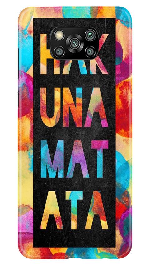 Hakuna Matata Mobile Back Case for Poco X3 Pro (Design - 323)