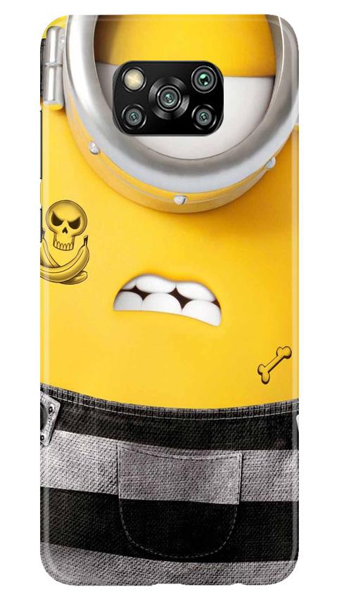Minion Mobile Back Case for Poco X3 (Design - 324)