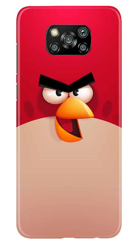 Angry Bird Red Mobile Back Case for Poco X3 (Design - 325)