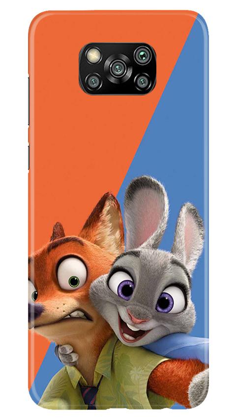 Cartoon Mobile Back Case for Poco X3 (Design - 346)